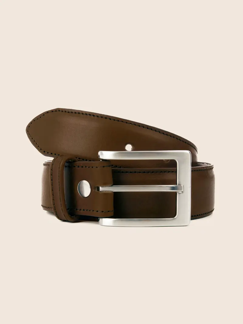 Ceinture classique cuir marron
