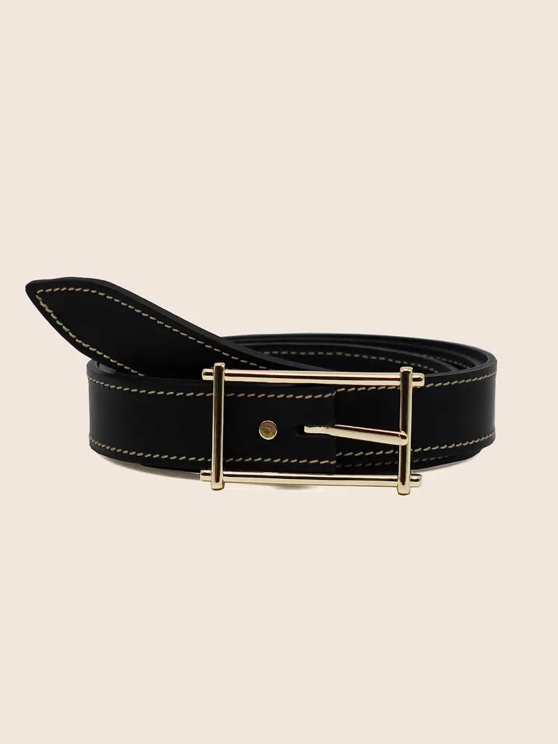 Ceinture mademoiselle cuir noir