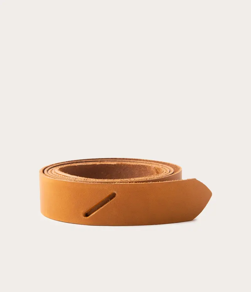 Ceinture nouée en cuir naturel