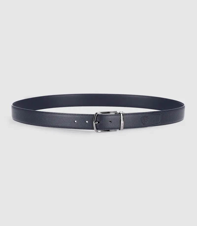 Ceinture réversible 35mm marine NOE