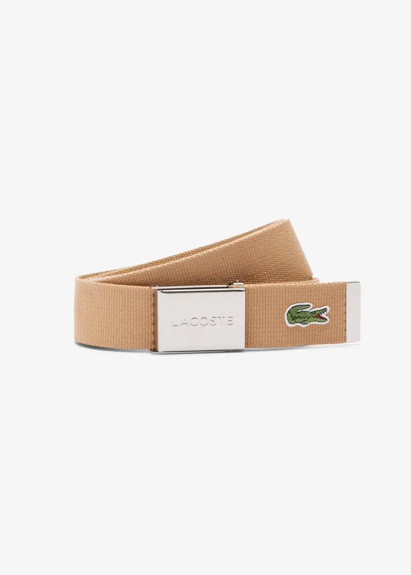 Ceinture tissée Lacoste beige