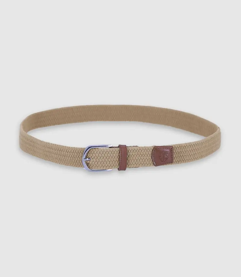Ceinture tressée beige