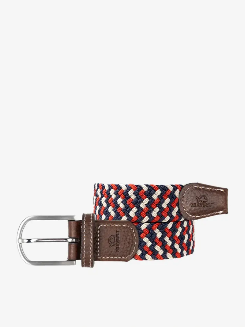 Ceinture tressée Billybelt bleue en cuir