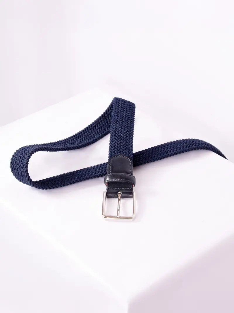 Ceinture tressée bleue