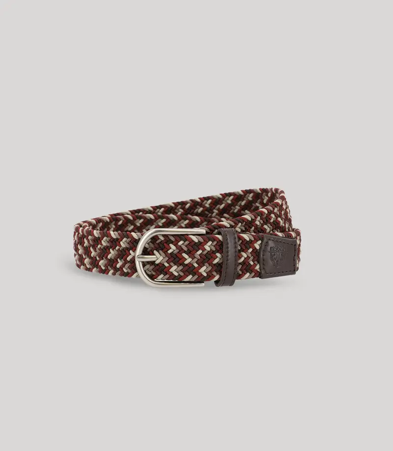 Ceinture tressée marron