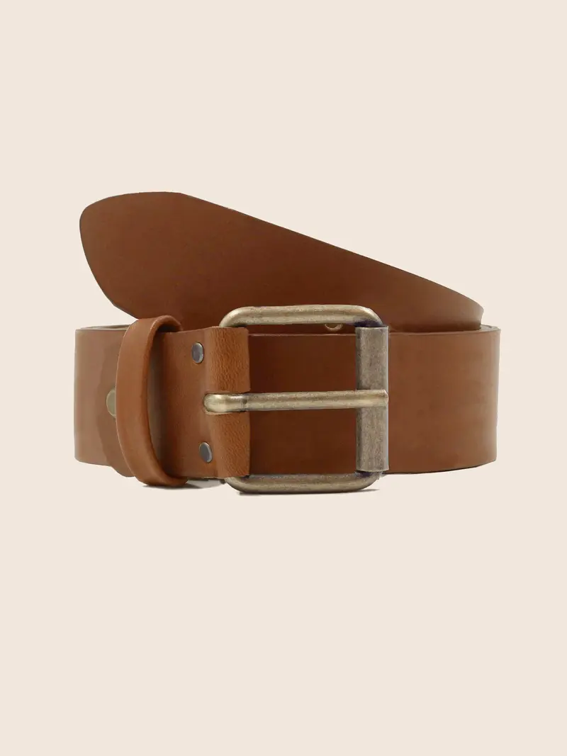 Ceinture week-end cuir cognac