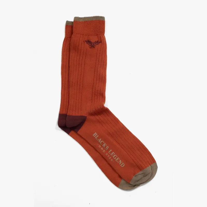 Chaussettes brodées oranges Blacks Legend