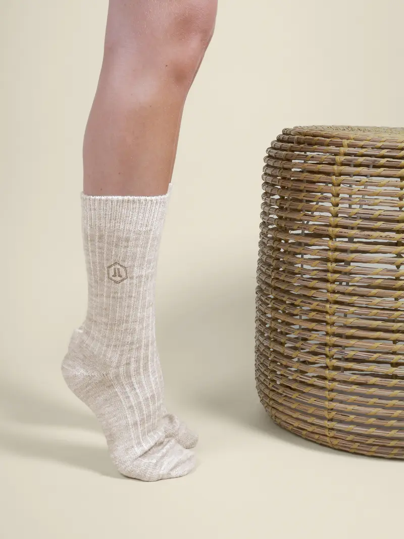 Chaussettes cosy beiges