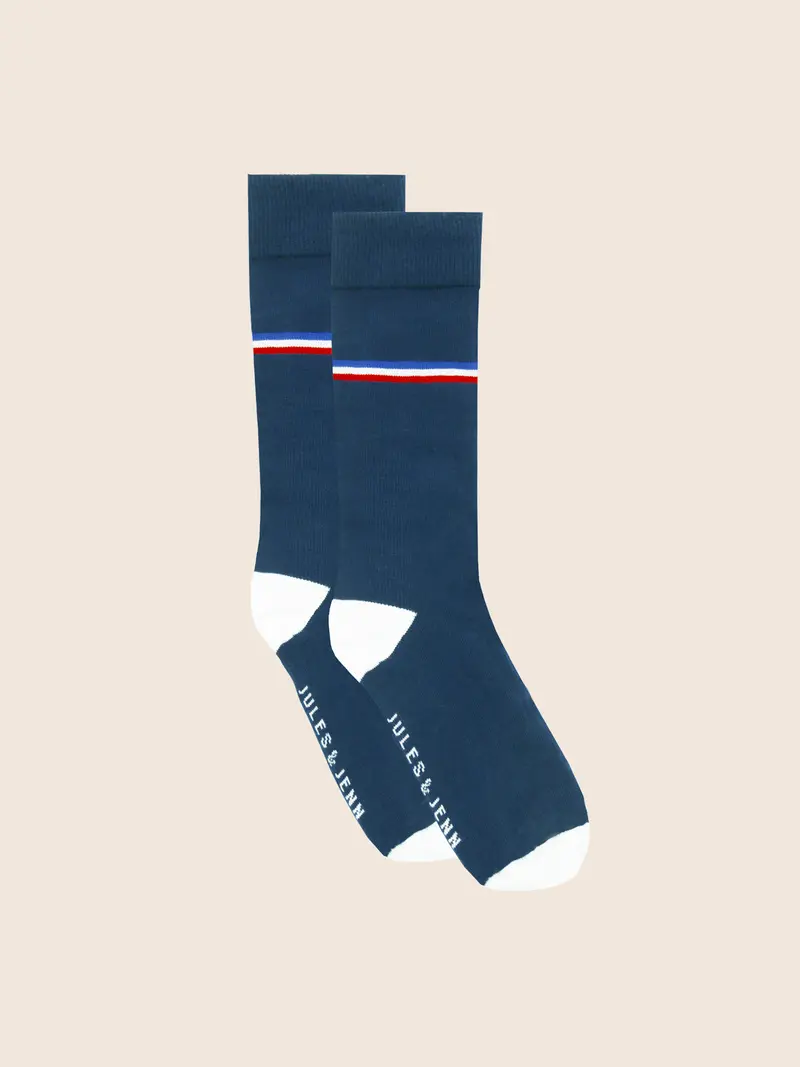 Chaussettes coton bleu