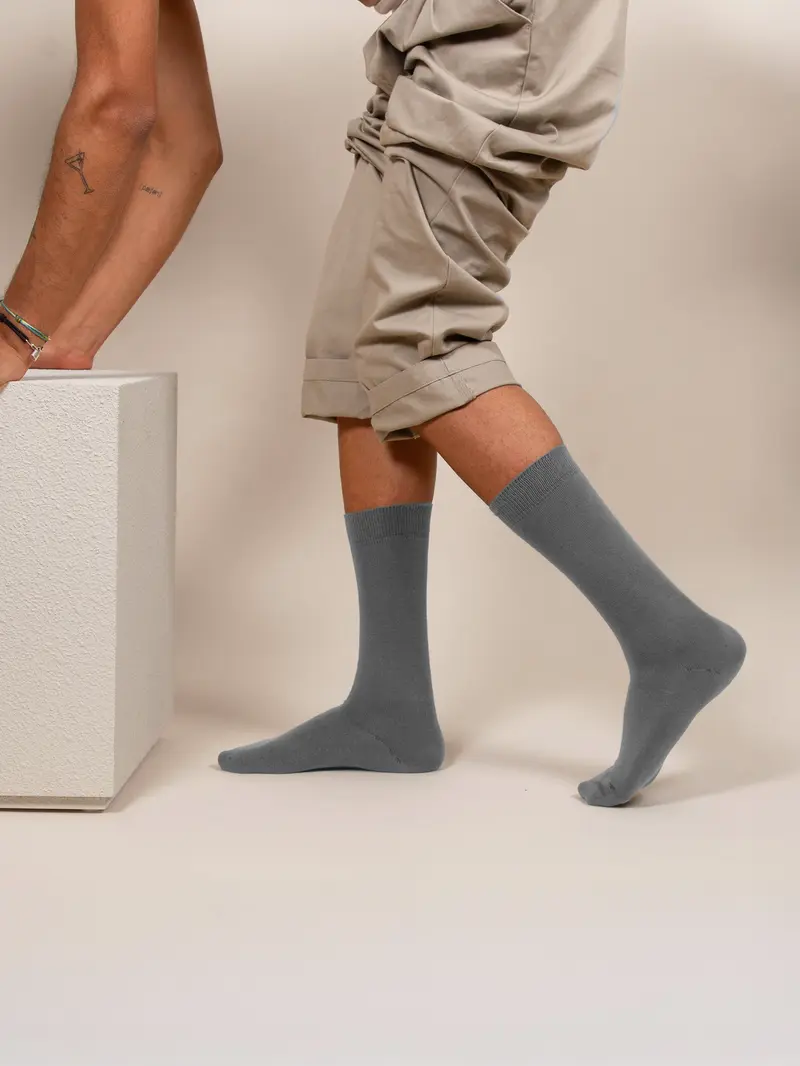 Chaussettes fil d'Ecosse gris