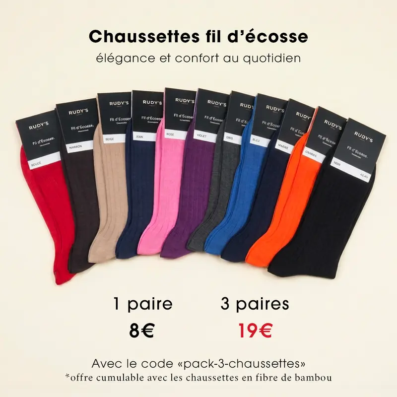 Chaussettes Fil D'Ecosse Orange