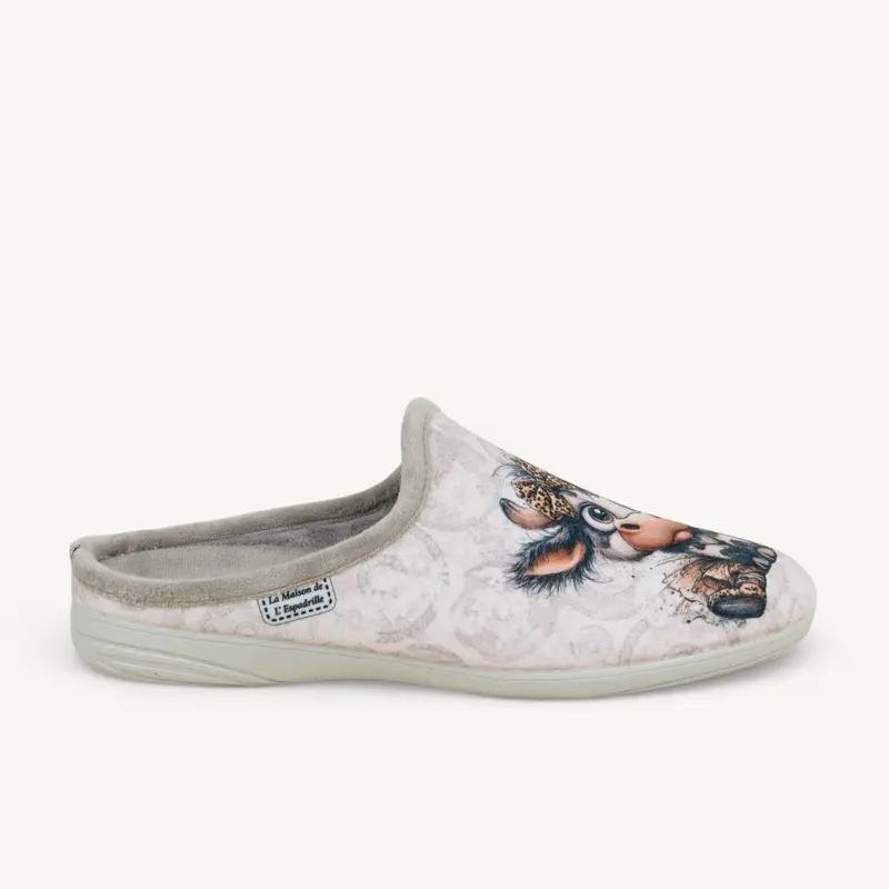 Chaussons 6145- LAMUVA LA MAISON DE L'ESPADRILLE Femme Gris