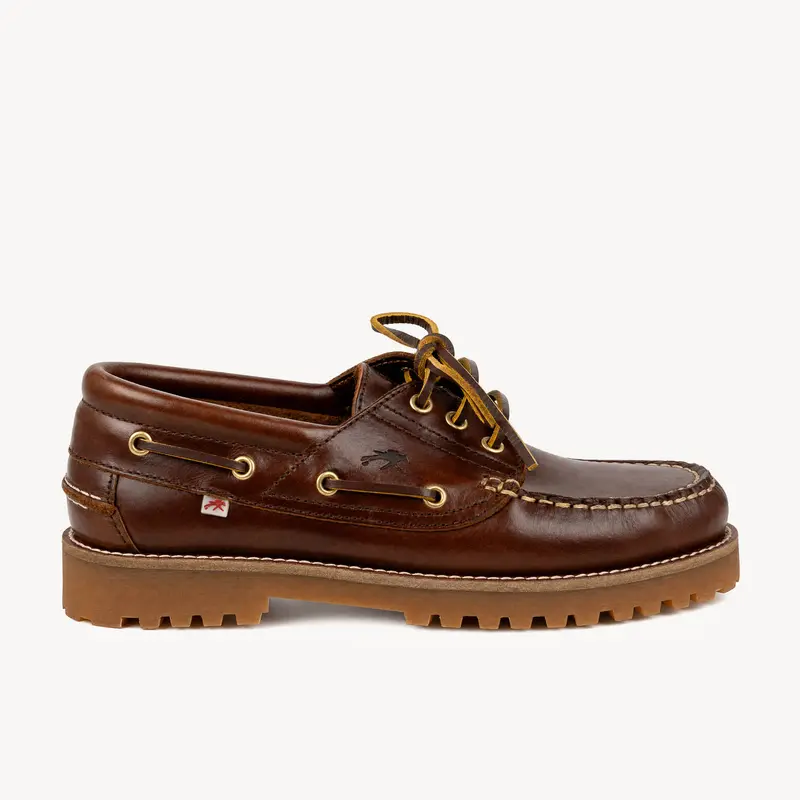 Chaussures bateau FLUBATO F0053 DORKING Femme Marron
