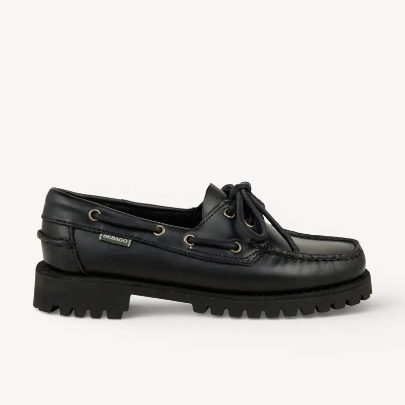 Chaussures bateau RANGER WAXY WOMAN SEBAGO Femme Noir