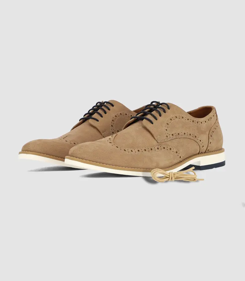 Chaussures en cuir beige