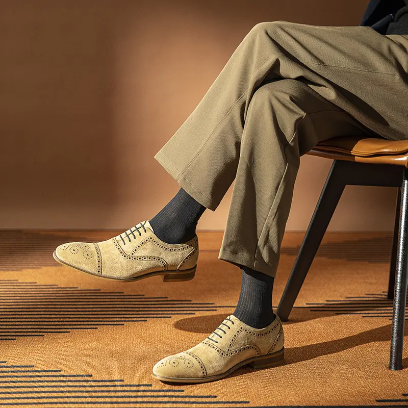 Chaussures en Cuir Véritable Homme – Style Rétro Casual & Business Toutes Saisons