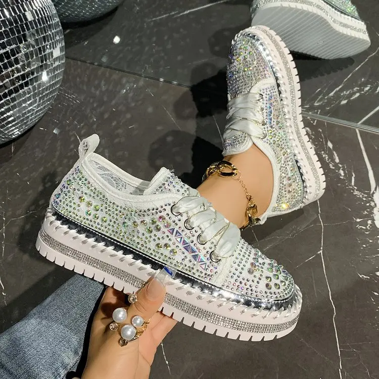 Chaussures femme à lacets et semelle épaisse, du 35 au 45