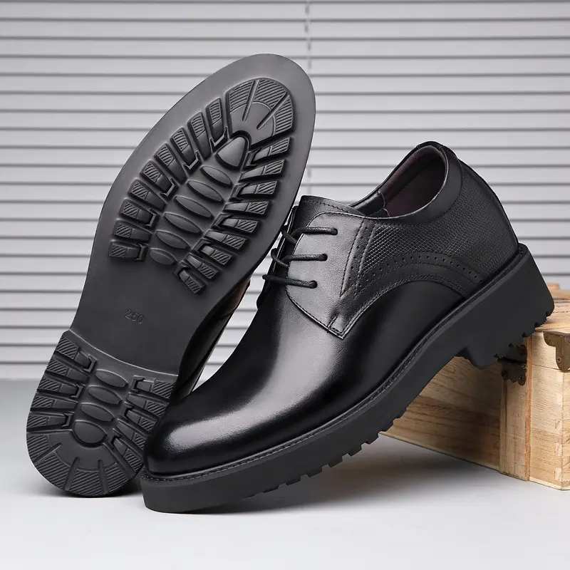 Chaussures habillées homme noires en cuir, du 37 au 44