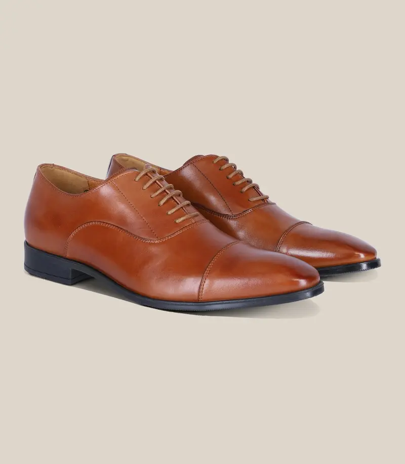 Chaussures richelieu en cuir marron