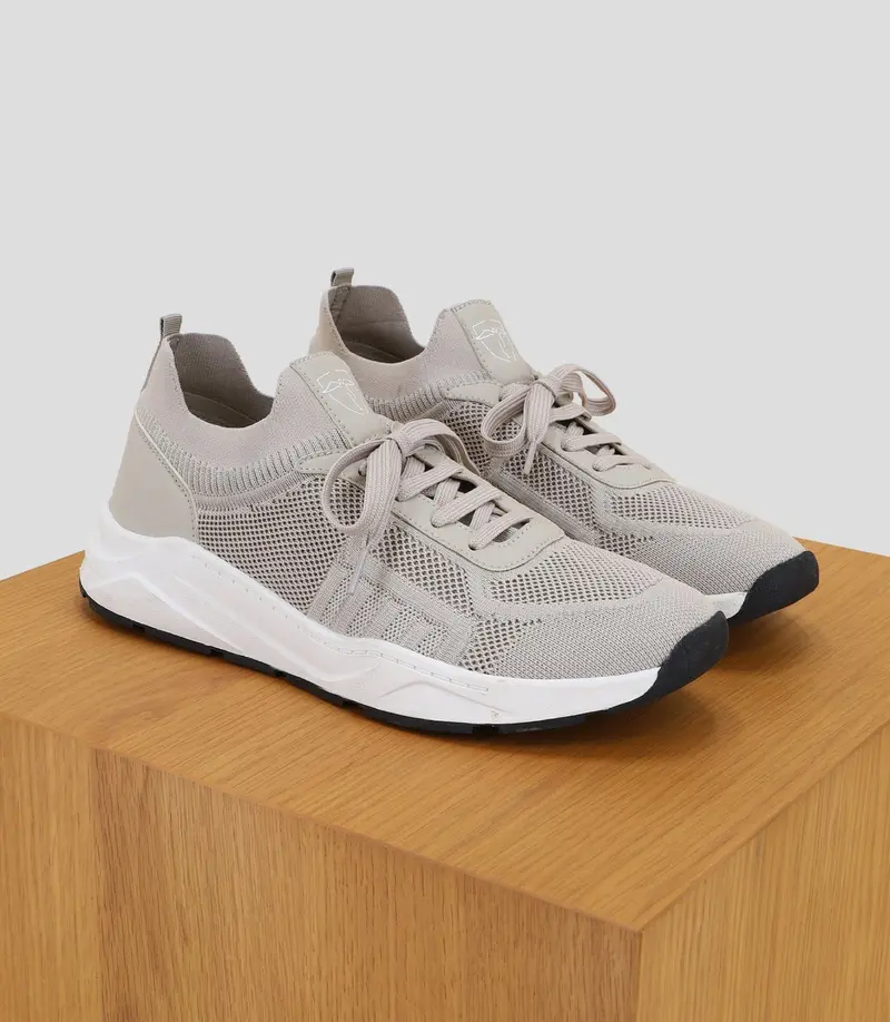 Chaussures sneakers en maille beige