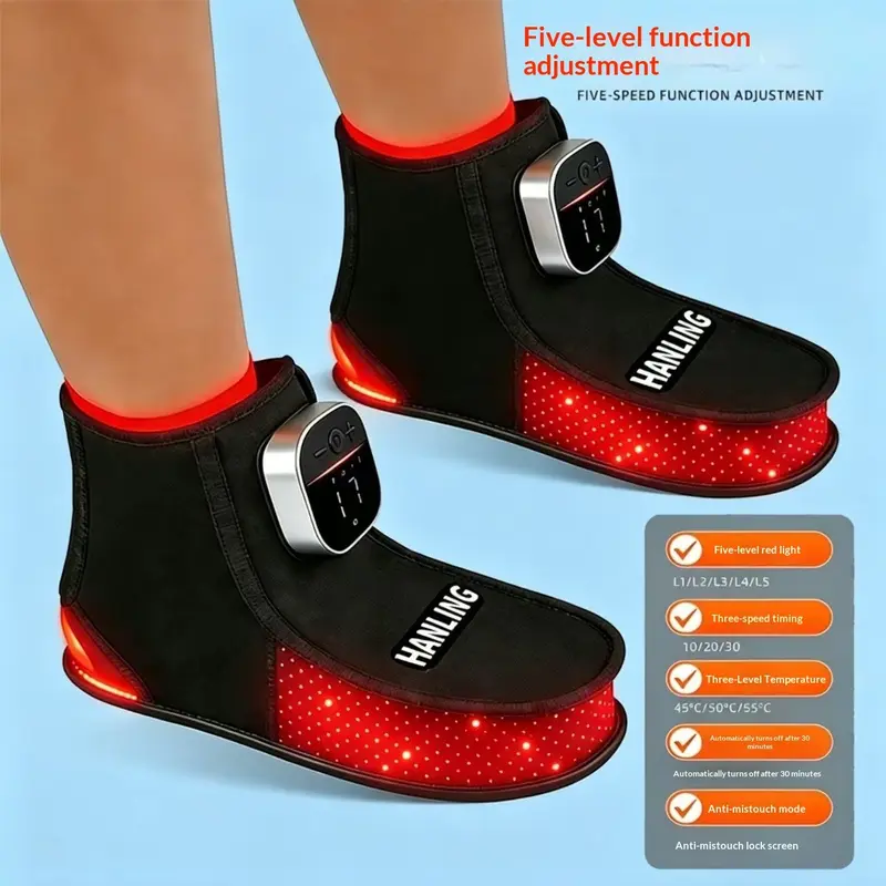 Chaussures Thérapeutiques LED Lumière Rouge – Photothérapie Infrarouge Cheville & Chaleur