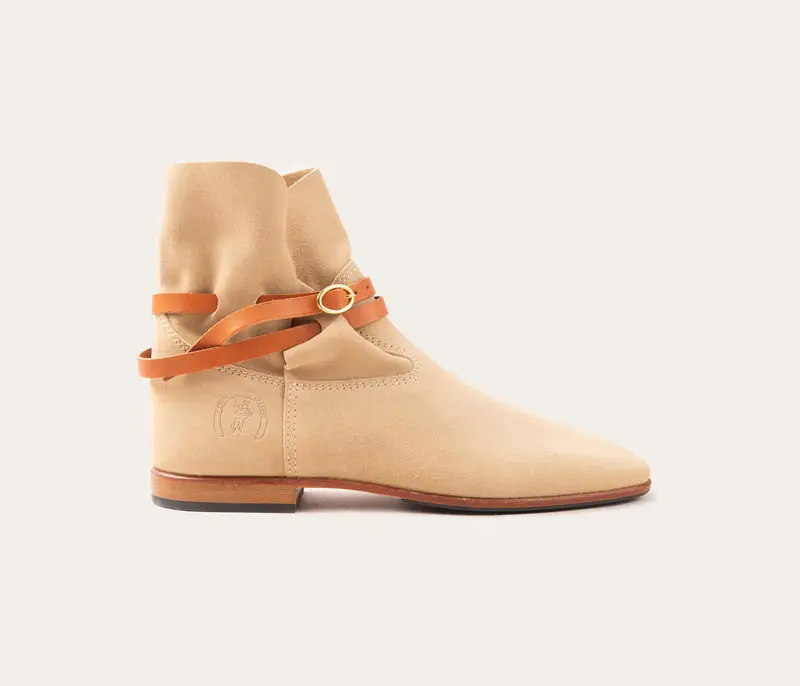 Chelby Bottine velours Beige - Prix Doux