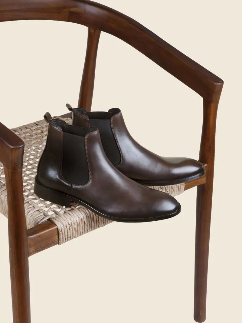 Chelsea boots cuir marron