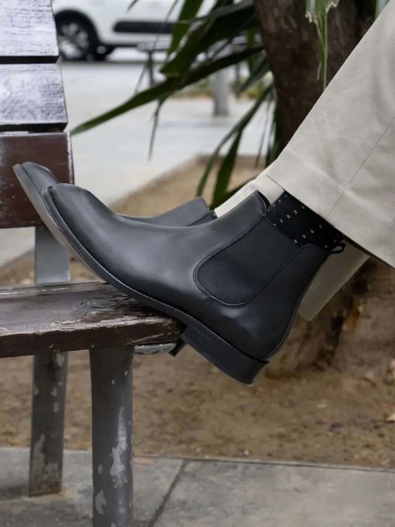 Chelsea boots cuir noir