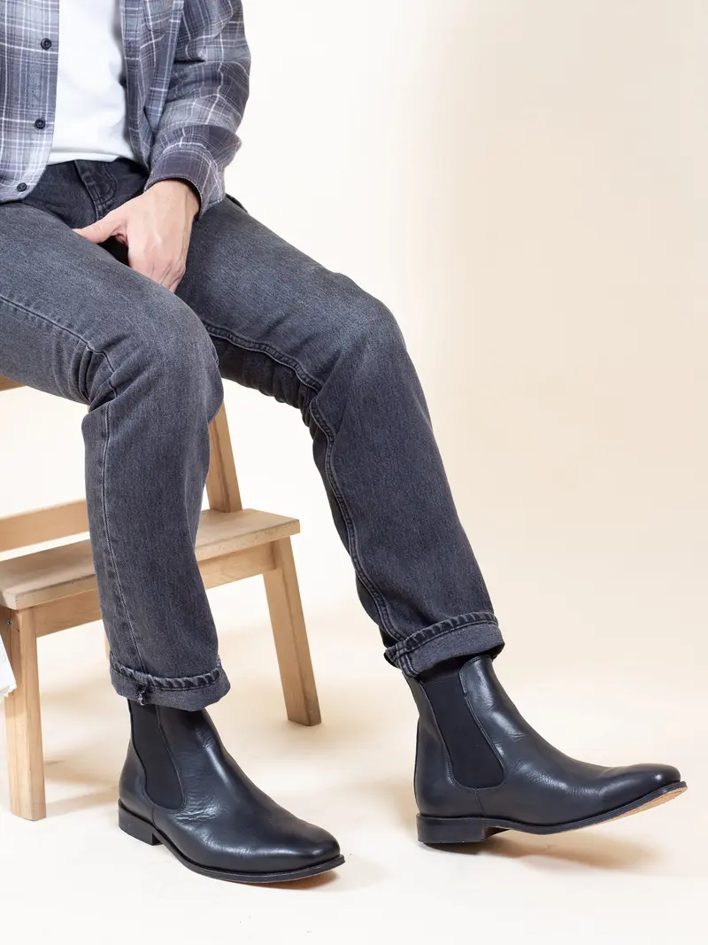 Chelsea boots cuir noir