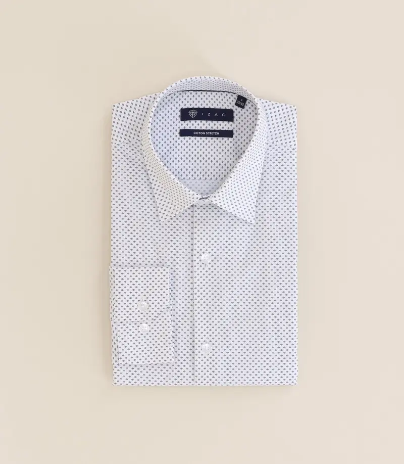 Chemise 100% coton ajustée blanche