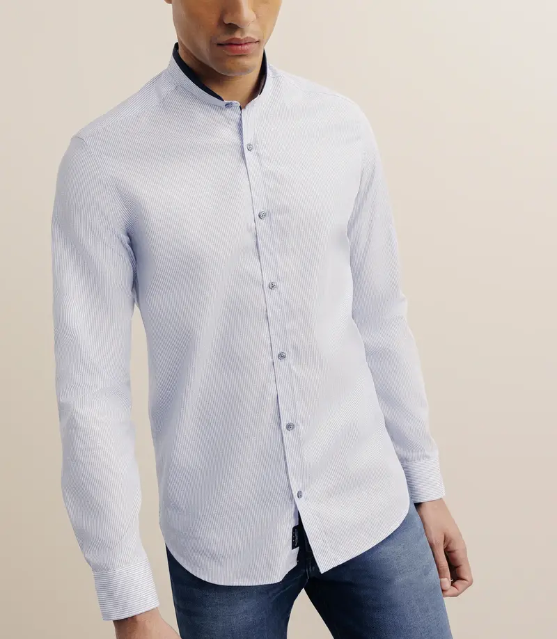 Chemise 100% coton bleue