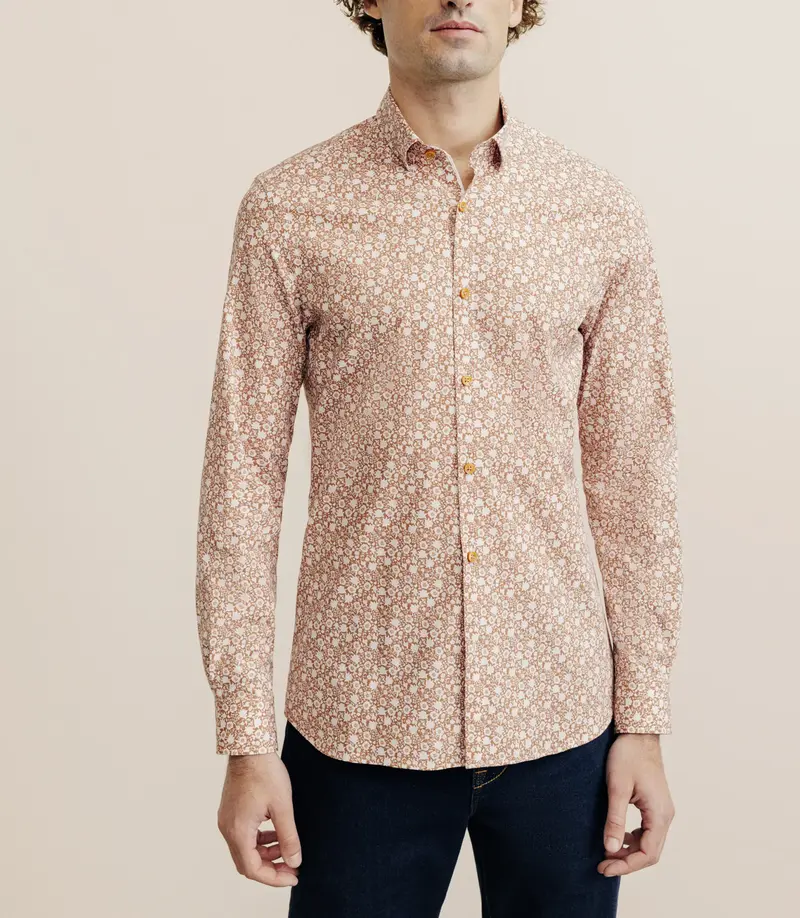 Chemise 100% coton orange