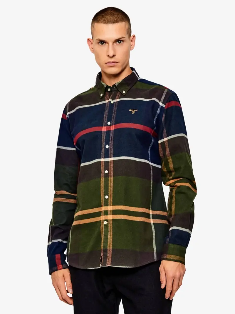 Chemise à carreaux Barbour marine