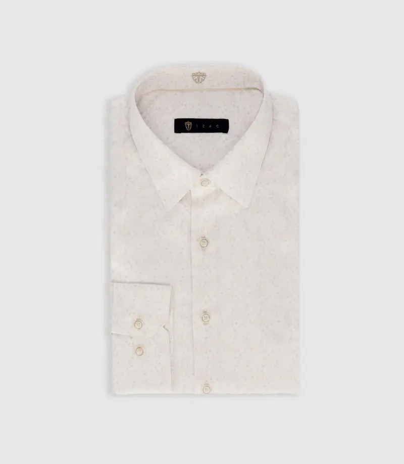 Chemise à imprimé beige PAQUITO