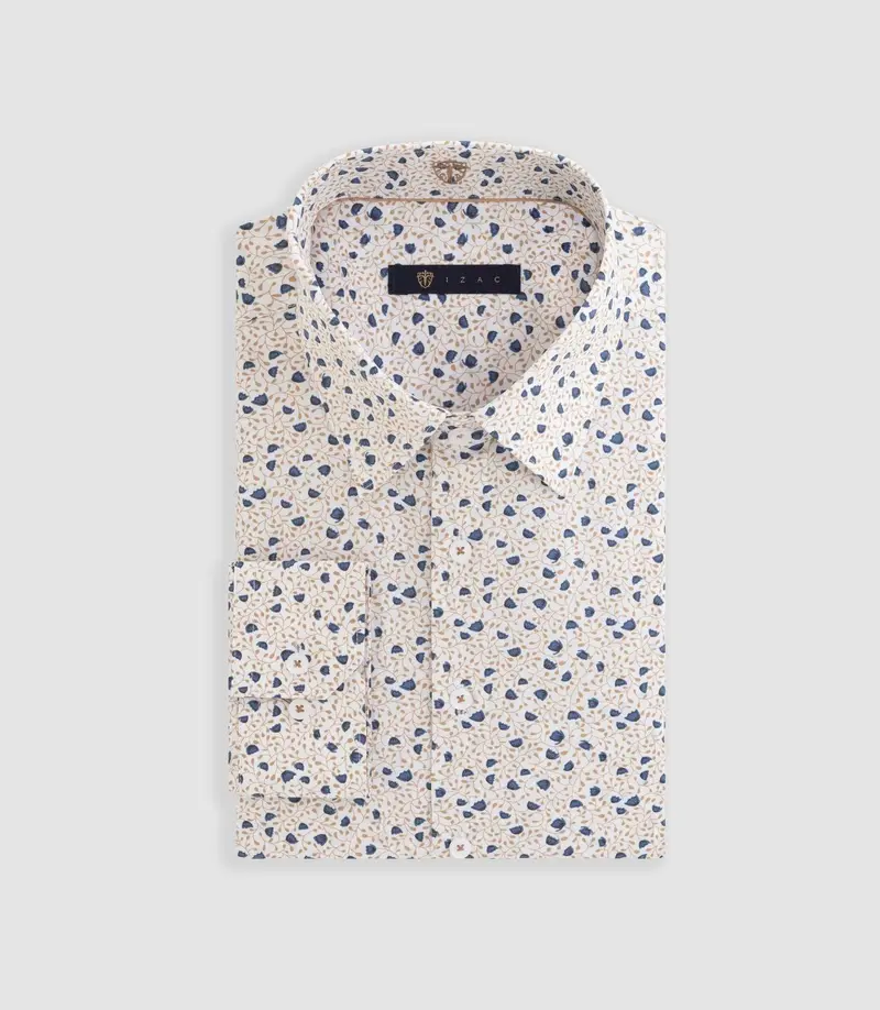 Chemise à imprimé floral jaune "Delta"