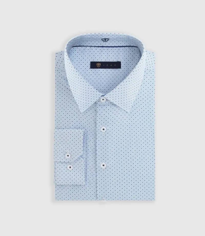 Chemise à imprimé micro motif ciel "Divine"