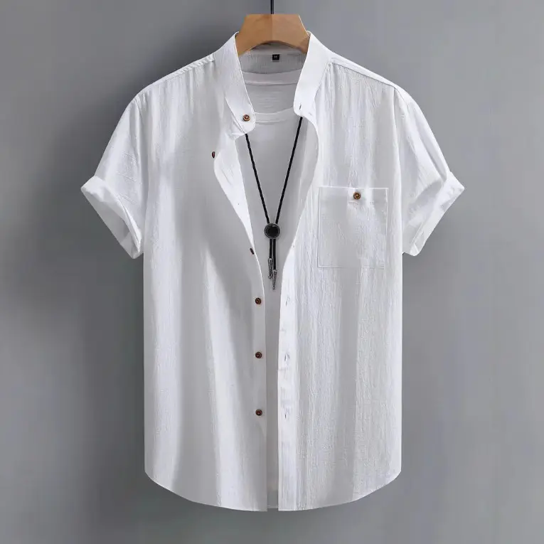 Chemise à Manches Courtes pour Homme – Confort, Style Casual et Polyvalente