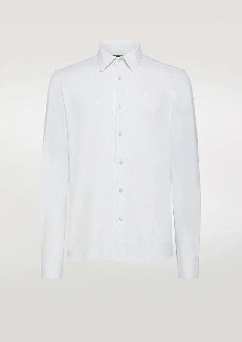 Chemise à micro motifs RRD blanche