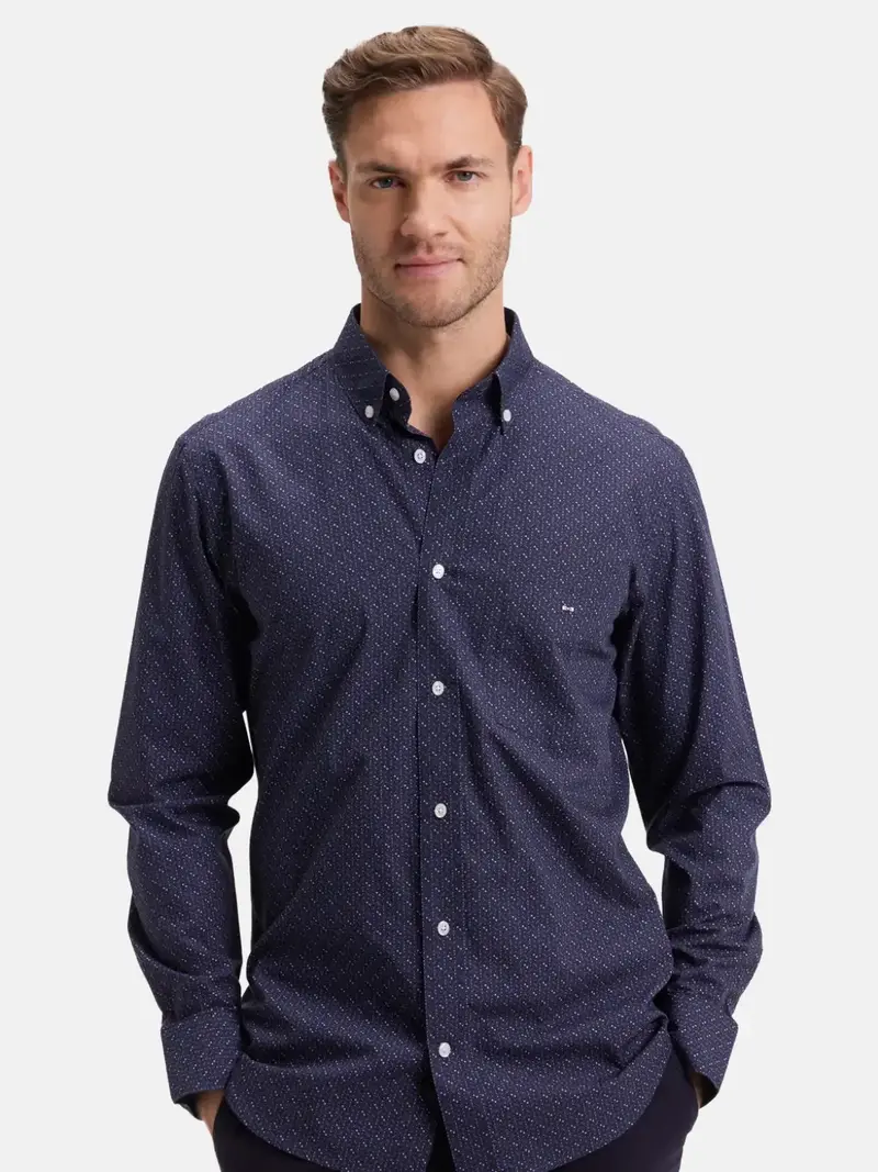 Chemise à motifs Eden Park marine