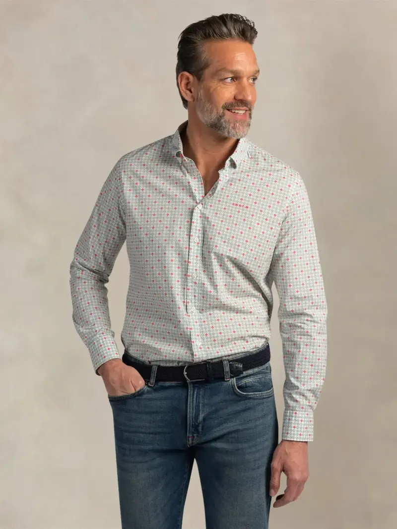 Chemise à motifs NZA beige