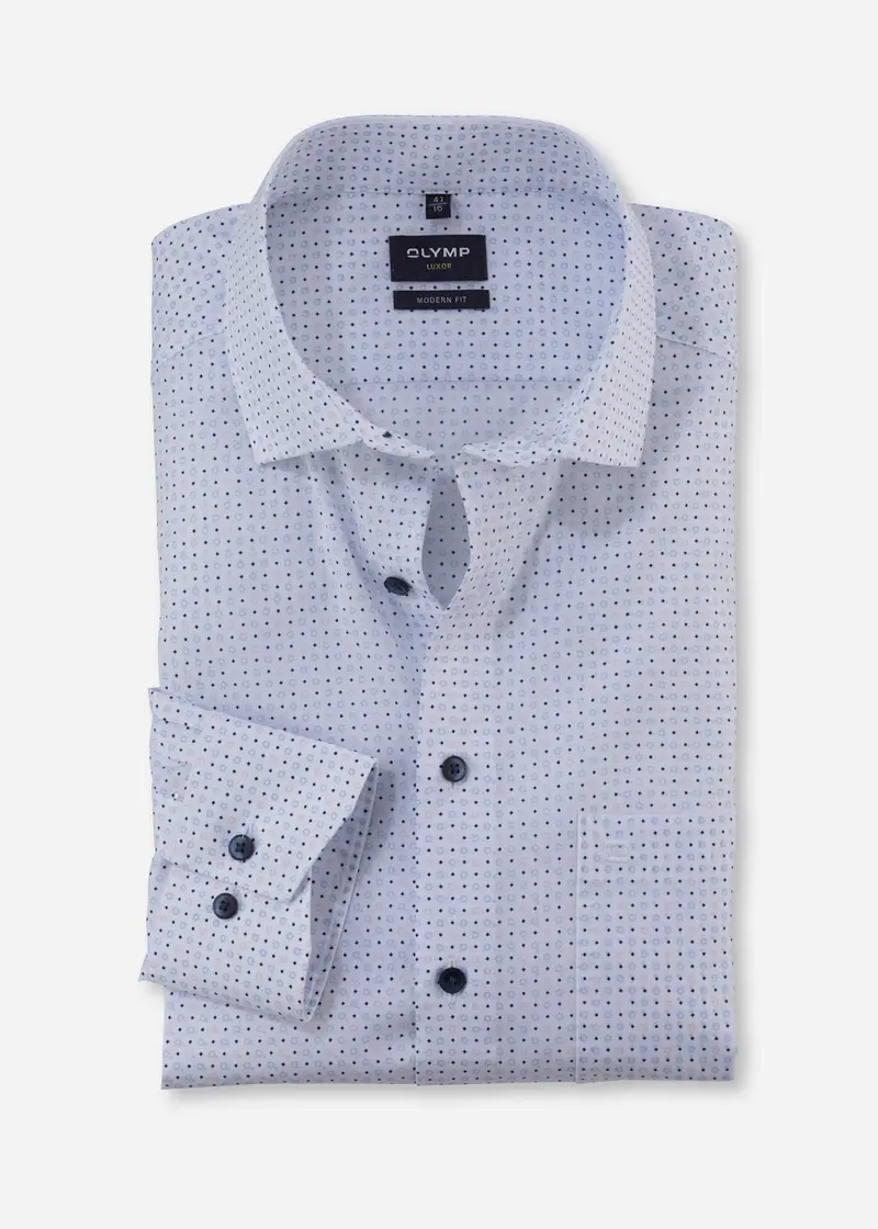 Chemise à motifs OLYMP blanche