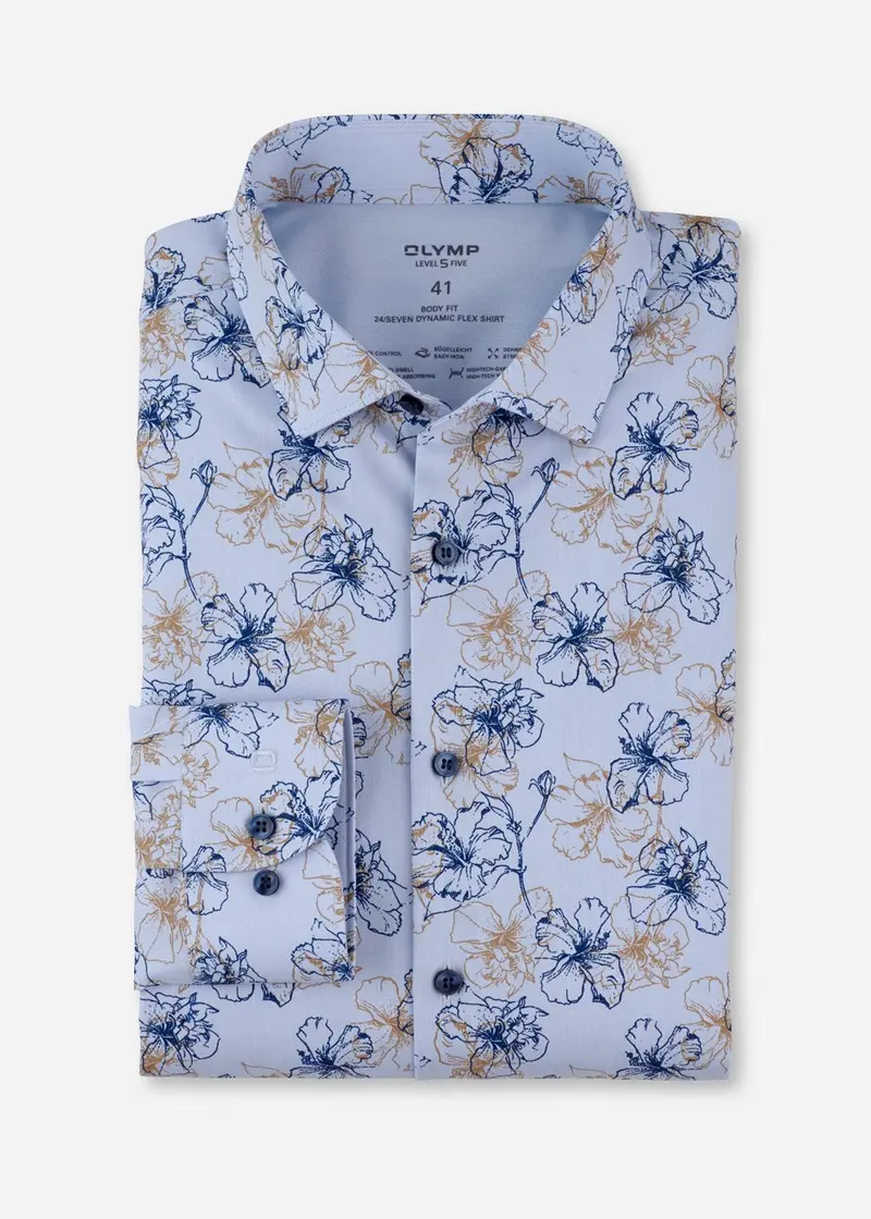 Chemise à motifs OLYMP bleue