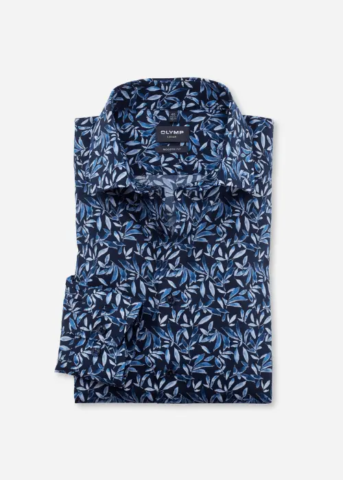 Chemise à motifs OLYMP bleue
