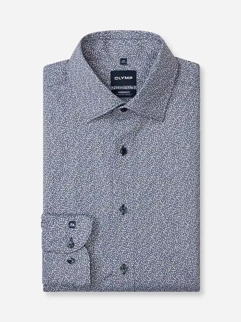 Chemise à motifs OLYMP marine