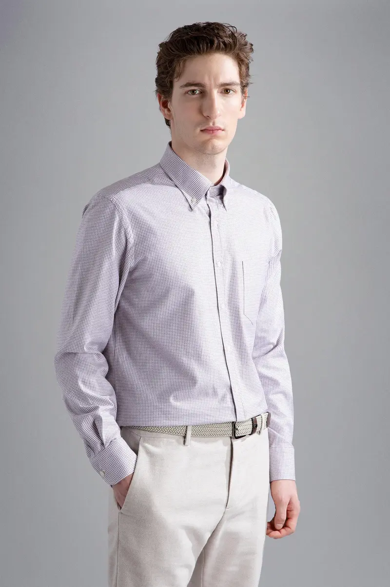 Chemise à motifs Paul & Shark beige