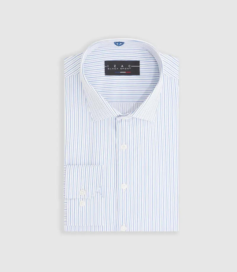 Chemise à rayures bleu ciel "Mazen"