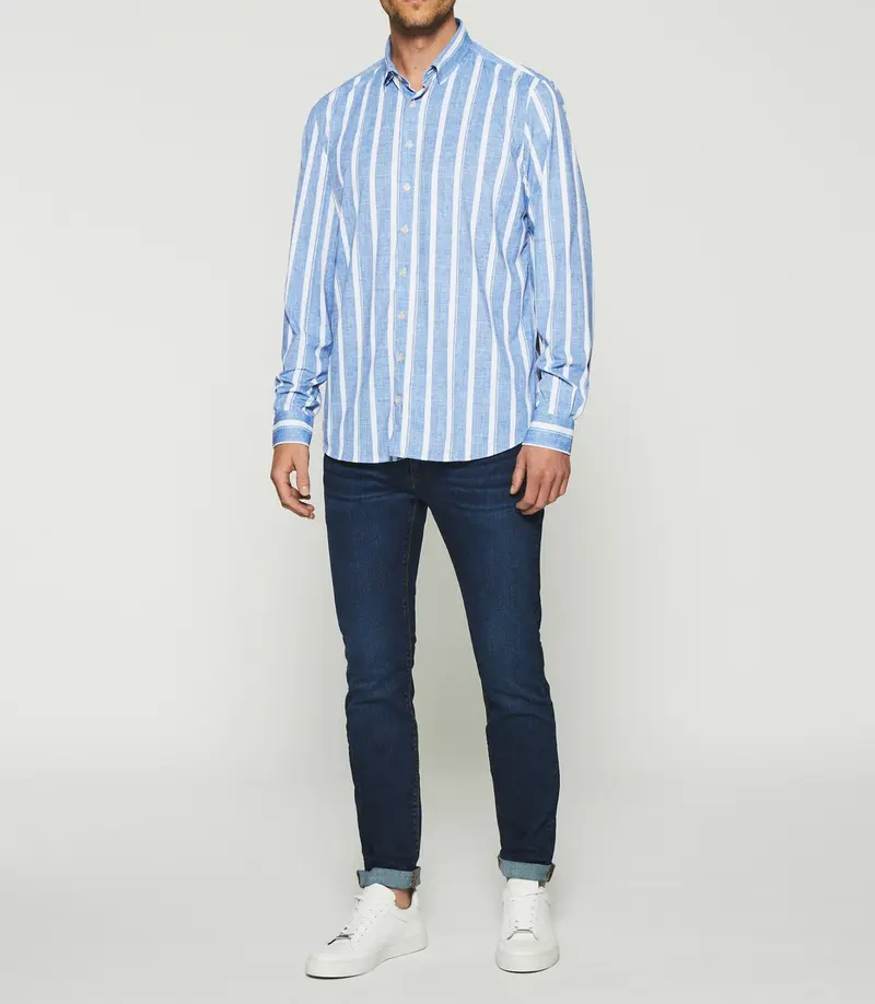Chemise à rayures bleu KYLE