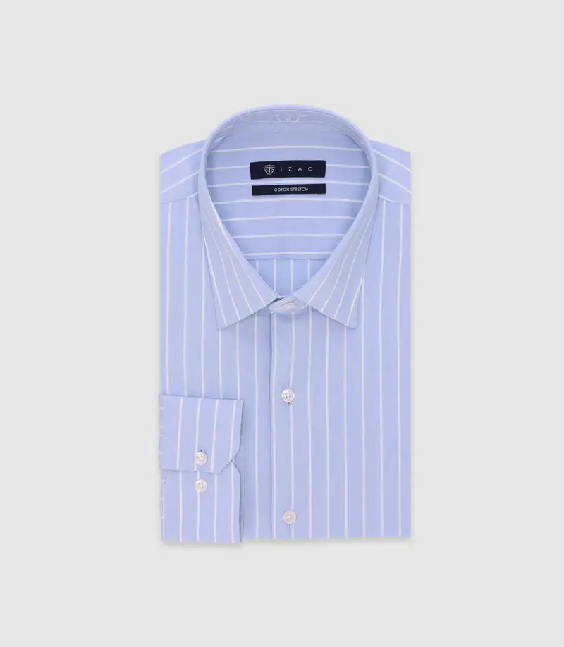 Chemise à rayures ciel
