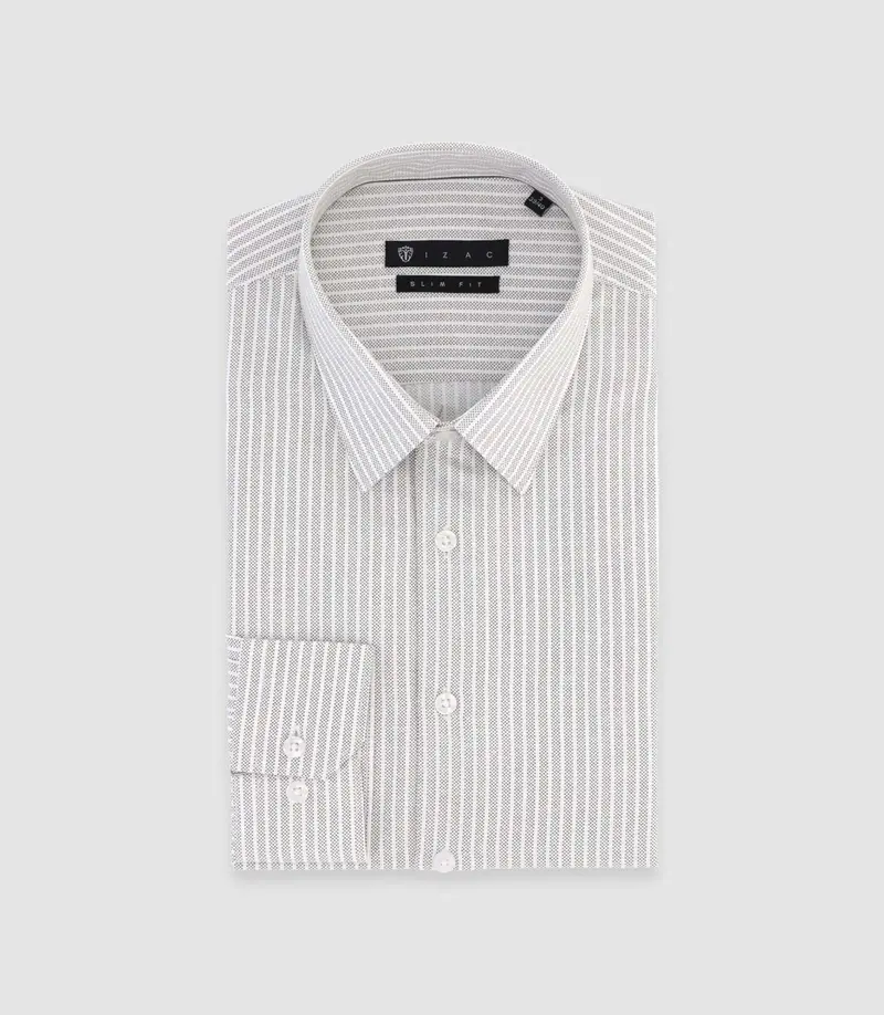 Chemise à rayures kaki PALY