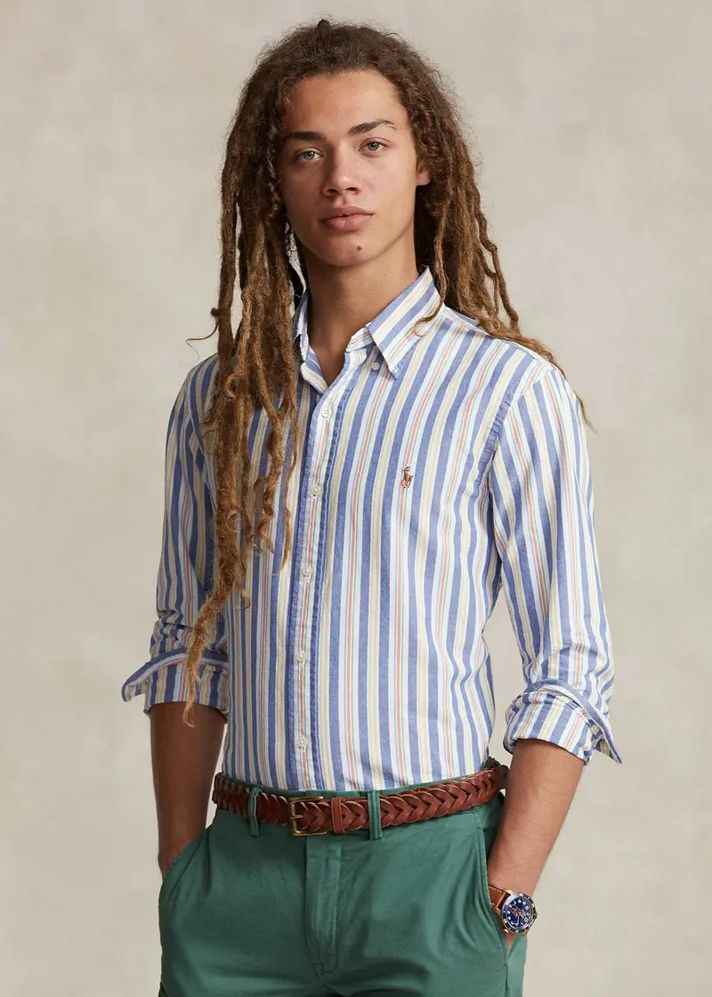Chemise à rayures Ralph Lauren bleue